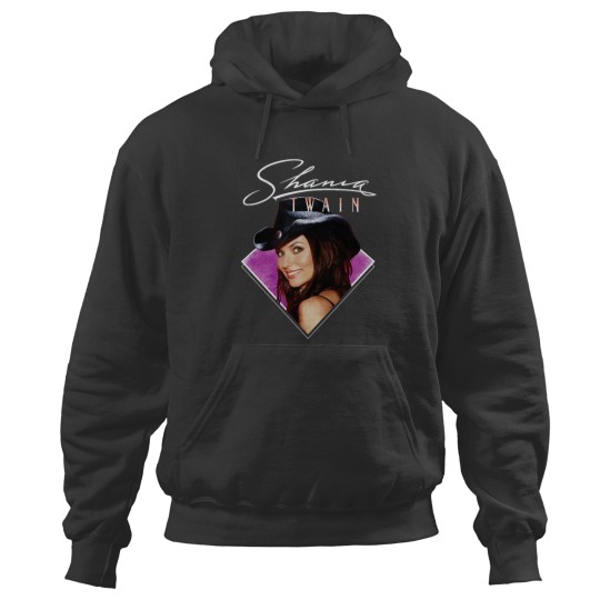 Discover  Shania Twain Purple Photo White Text Hoodies