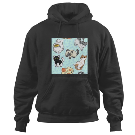 Discover Neko Atsume Pattern 2 Classic Hoodies
