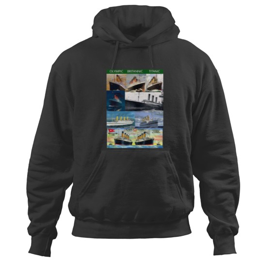 Discover Titanic and her sisters olympics, britanic sister ship,iceburg,white star star liners, Classic Hoodies