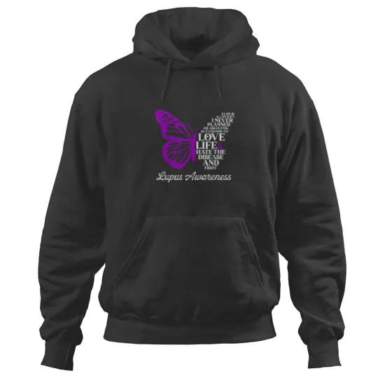 Discover Butterfly Purple Systemic Lupus Erythematosus Aw Hoodies