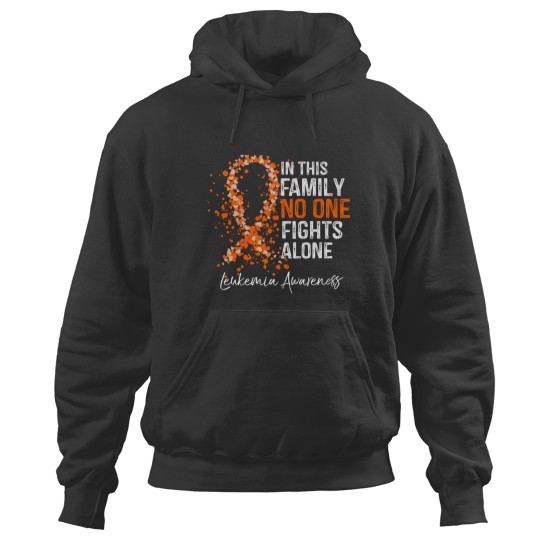 Discover In This Family No One Fights Alone Shirt Leukemia Awareness Hoodies