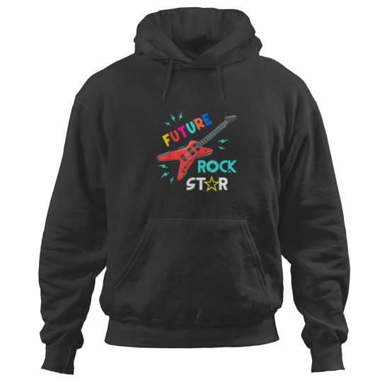 Discover Youth Future Rockstar Guitar Music Boys Girls Te Hoodies
