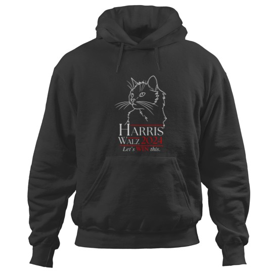 Discover Harris Walz 2024 Hoodies Cat Lady for Kamala Harris Walz Hoodies Cat Ladies