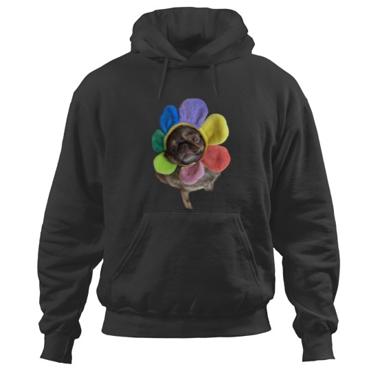 Discover Chilli The Pug flower hat Hoodies