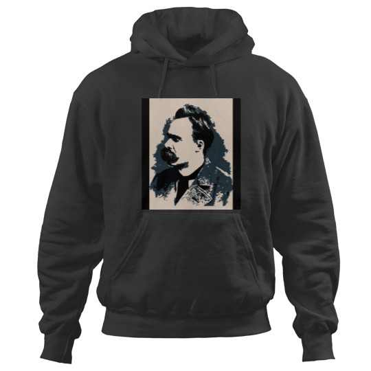 Discover Friedrich Nietzsche portrait vector drawing Hoodies