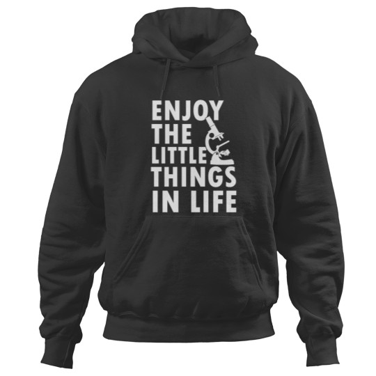 Discover The Little Things in Life Science microbiology Present Hoodies