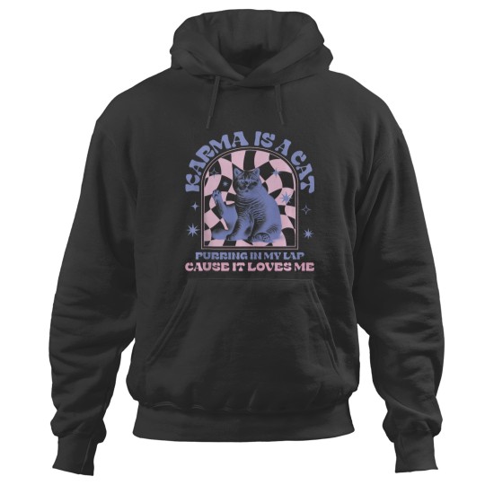 Discover Cute Funny Cat Lover Kids Girls Men Women Karma Hoodies