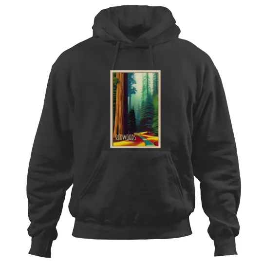 Discover Prairie Creek Redwoods State Park Californi a - Redwoods 684 Hoodies