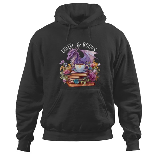 Discover Dragons Coffee Books Bookworm Fantasy Dragon Lover Themed Hoodies