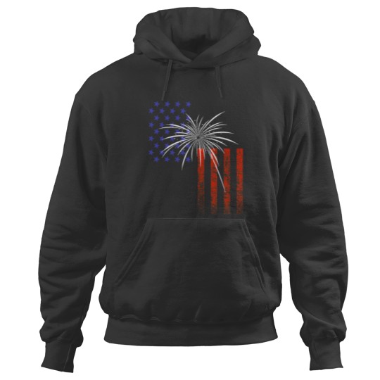 Discover 4th of July American Flags and Firework Hoodies