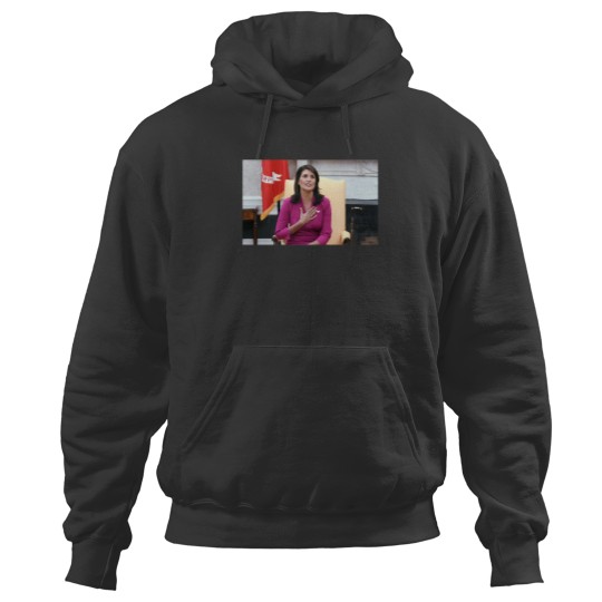 Discover Nikki Haley Repeated Design Hoodie