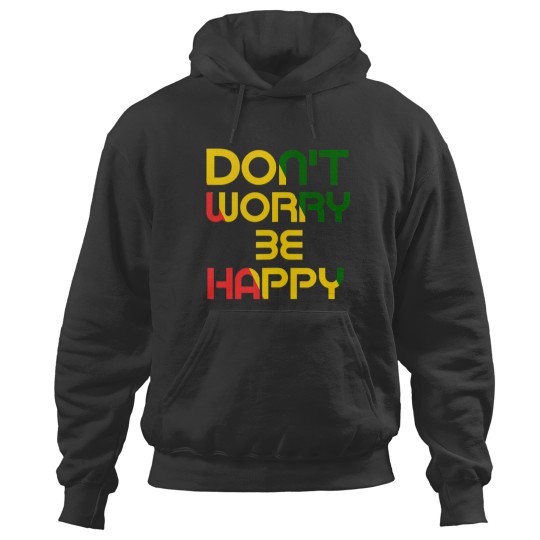 Discover Dont Worry But Be Happy Rasta Reggae Jamaica Theme Hoodies