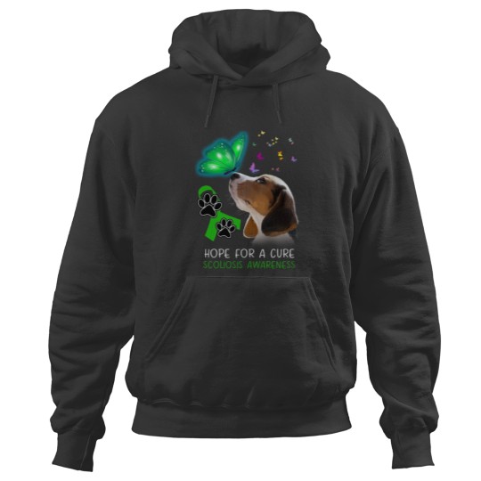 Discover Beagle Hope For A Cure Scoliosis Awareness Hoodies