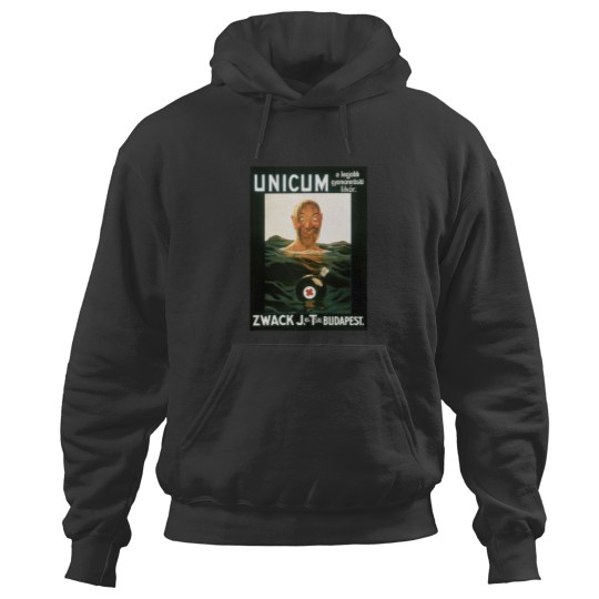 Discover Zwack Unicum drowning man Hoodies