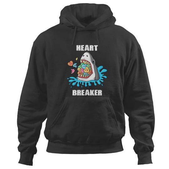 Discover Valentines Day Shark Heart Breaker Funny Boys Kids Hoodies
