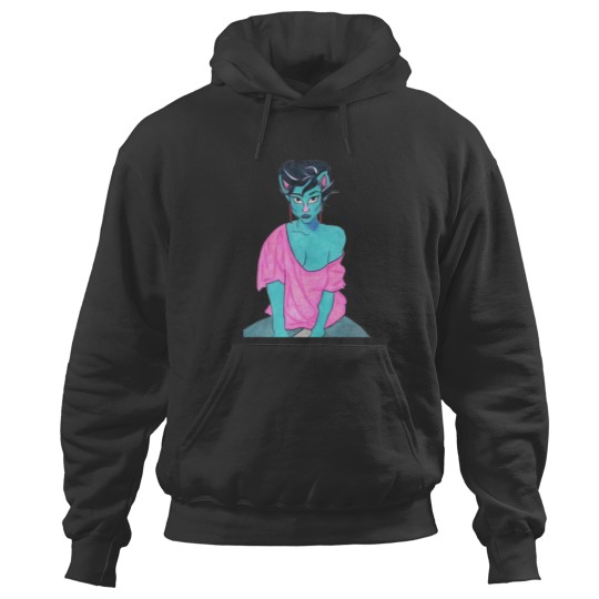 Discover 80'S Blue Cat Lady Hoodies
