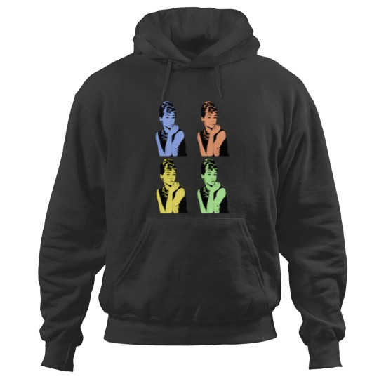 Discover 4 Colored Pictures Audrey Hepburn Actress Hoodies