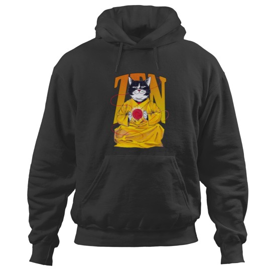Discover Keep Calm And Meowditate Zen Version Hoodies