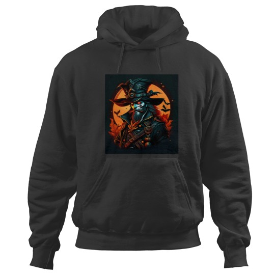 Discover Spooky Pirate Comic Cartoon for Halloween Hoodies
