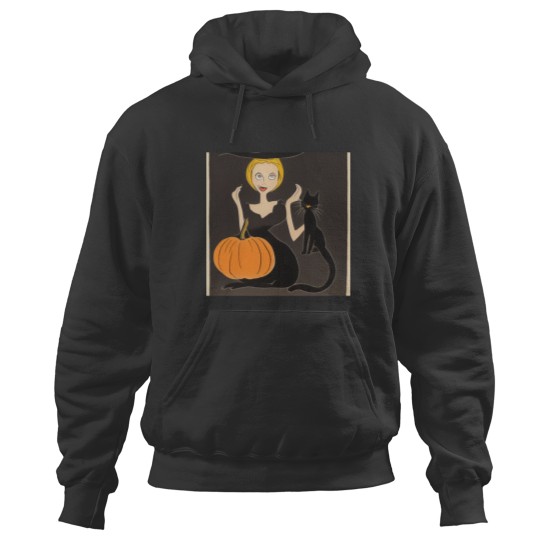 Discover Halloween Witch & Cat Hoodies