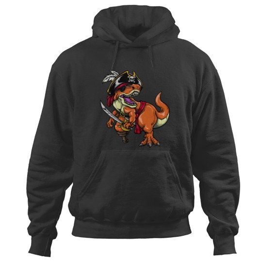 Discover Pirate Dino Dinosaur Pirate Halloween Hoodies