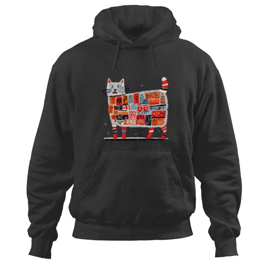 Discover abstract mosaic cat design Hoodies