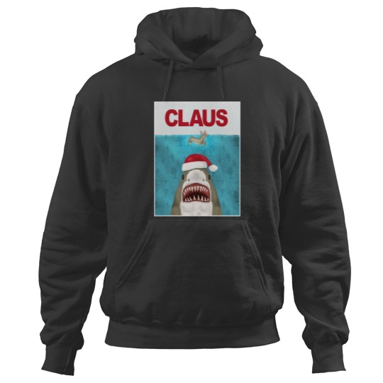 Discover Funny Christmas Santa Claus Shark Reindeer Humor Hoodies
