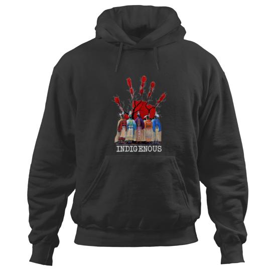 Discover Native American Indigenous Red Hand Hoodie