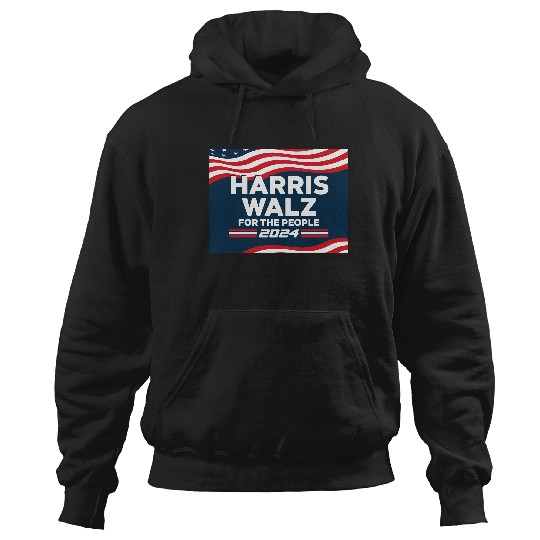 Discover Kamala Harris Tim Walz President VP 2024 US Election Flag, Vote Blue Flag Stickers Hoodies
