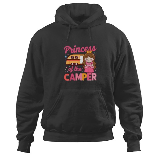 Discover Cute Camping Princess Camper Motorhome Family Ca Hoodies