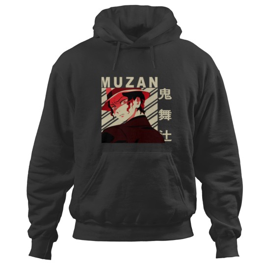 Discover Lucky Think Fast In Every Position Muzan Kibutsuji Vintagess Art Gifts For Fan Hoodies