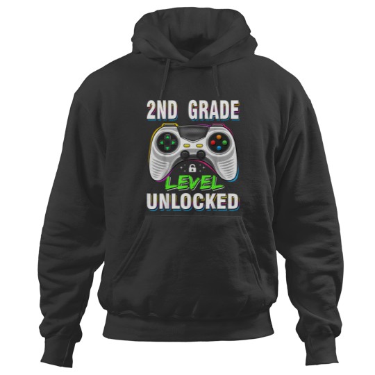 Discover 2Nd Grade Level Unlocked Video Game Back To School Hoodies