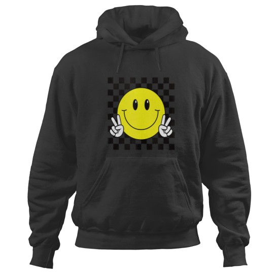 Discover Yellow Smile Face Cute Checkered Peace Smiling happy facess Tank Top Hoodies