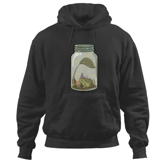 Discover Wizard Frog In Mason Jar Hoodies
