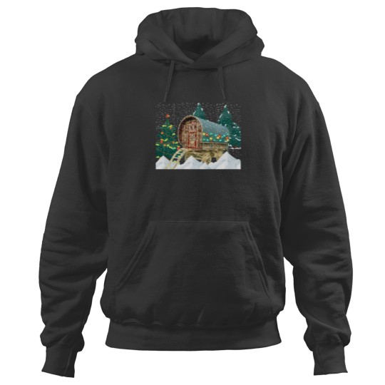 Discover Romany Gypsy Caravan Christmas Card Hoodies
