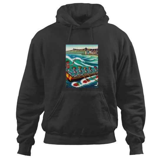 Discover Dead skeletonss Hawaiian Outrigger Grateful Canoe Paddlers Hoodies