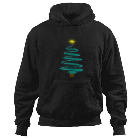 Discover Abstract Glowing Christmas Tree Hoodies