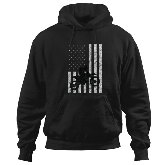 Discover Dirt Bike Motocross American Flag Hoodies