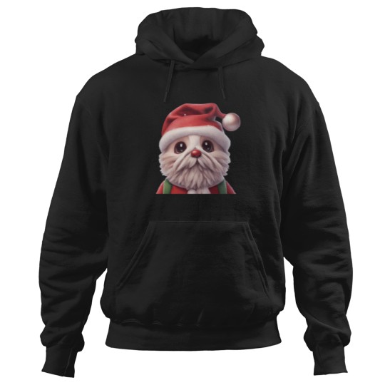 Discover Cute Dog Santa Claus Hoodies