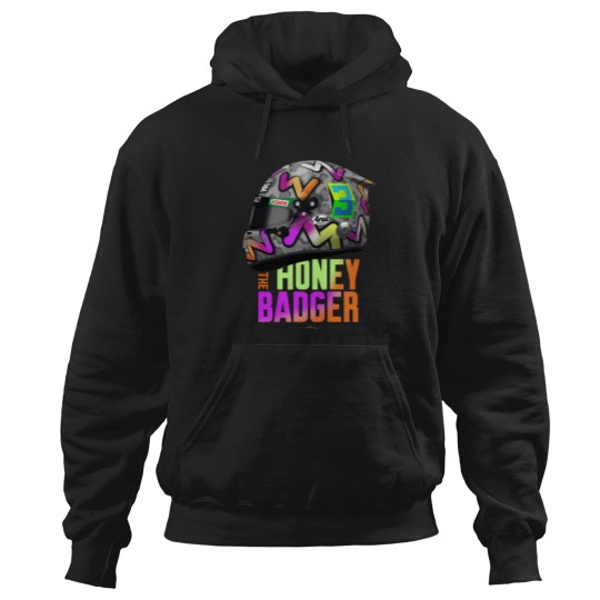 Discover Daniel Ricciardo - 2020 Left Helmet.  Honey Badge Text Hoodies