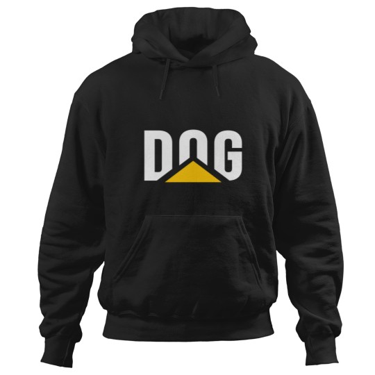 Discover DOG Caterpillar logoss white text Hoodies