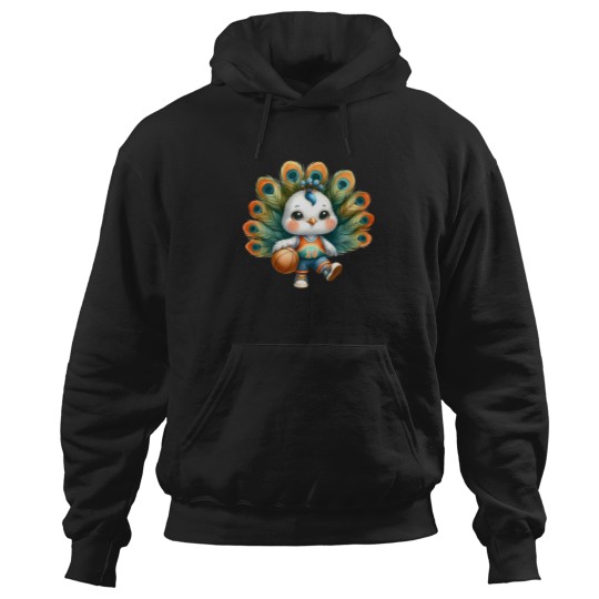 Discover Cute Peacock Basket Ball Player Hoodies
