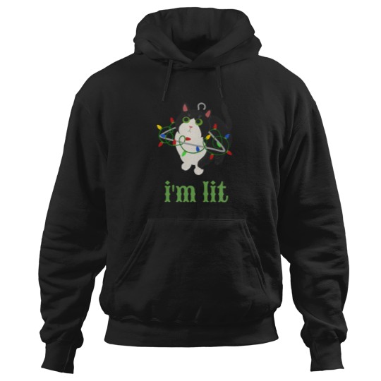 Discover I'M Lit Christmas Cat Hoodies