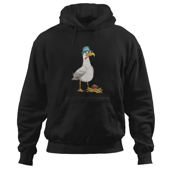 Discover Seagull with fries Hoodies