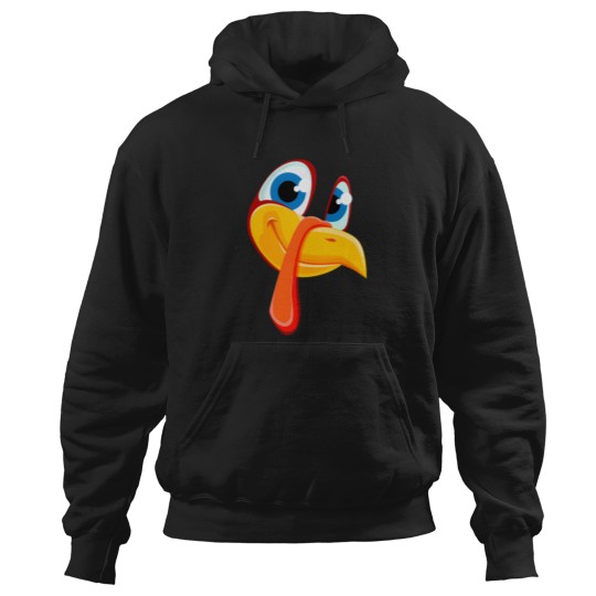 Discover Cute Turkey Face Funny Thanksgiving Day Pilgrim Hoodies
