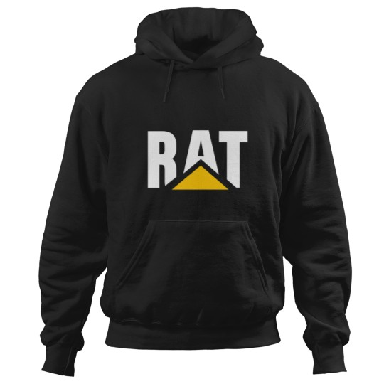 Discover RAT Caterpillar logoss white text Hoodies