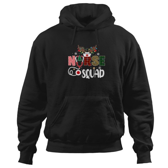 Discover Christmas Nurse Crew Squad Xmas Nursing Pajamas Hoodies