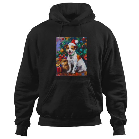 Discover Jack Russell Terrier Yuletide Greetings Hoodies