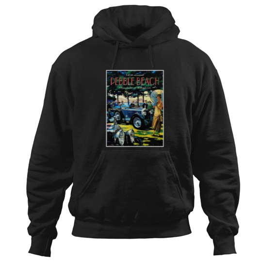 Discover Pebble Beach Concours D Elegance Auto Racing Poster Print Hoodies