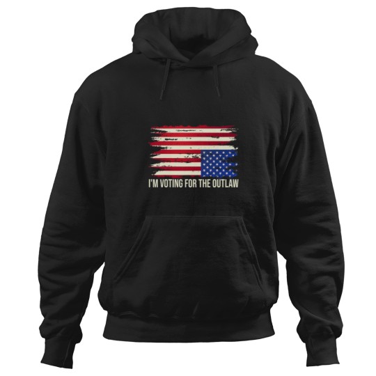 Discover Upside Down American Flag Distress Im Votingss for The Outlaw Hoodies